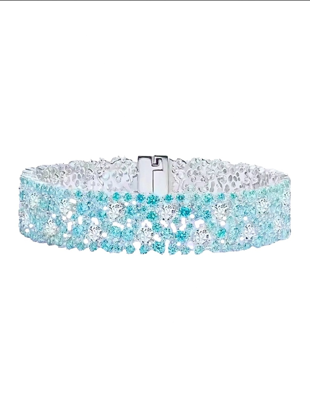 APM Monaco Lagoon Blue Pavé Bracelet